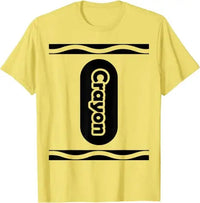 Pick Any Color Crayon Box Halloween Costume Couple & Group T-Shirt Gifts Letters Printed Graphic Tee Tops Basic Cotton Outfits Good Vibrations