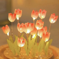 LED DIY Handmade Mini Tulip Night Light Materials Cute Home Decor Birthday Gift For Girl Family Friend Child Christmas Ornament Good Vibrations