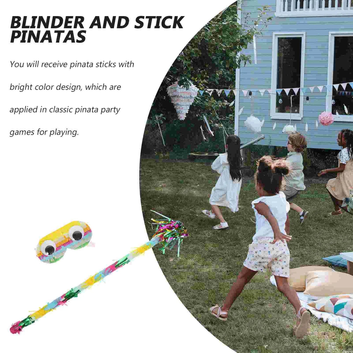 Eye Mask Stick Toys Festival Celebration Pinata Sticks for Pinatas Game Birthday Party Supply with Good Vibrations