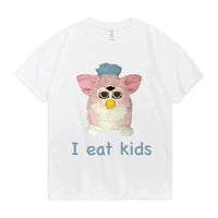 Furby T-Shirt Women 100% Cotton Plus Size Fashion O-Neck Casual Streetwear Harajuku Vintage Cool Oversized Unisex Tee Good Vibrations