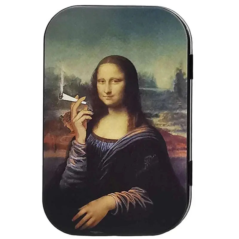 Tinplate Cigarette Case Tobacco Storage Box Flip Cap Humidor Rolling Paper Box Jewelry Candy Coin Key Fishing Organizer Sealed Good Vibrations Adult Super Store