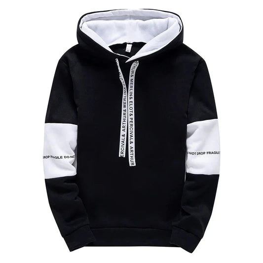 Men's Hoodies Long Sleeve Casual Printing With Letter Sweatshirts New Spring Hip Hop Pullover Sports Top Male Hooded Sweatshirts Good Vibrations