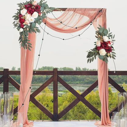 Corner Flowers Artificial Wedding Arch Flowers Kit Wedding Aisle Decoration Wedding Arch Flowers Wedding Welcome Sign Decor Good Vibrations