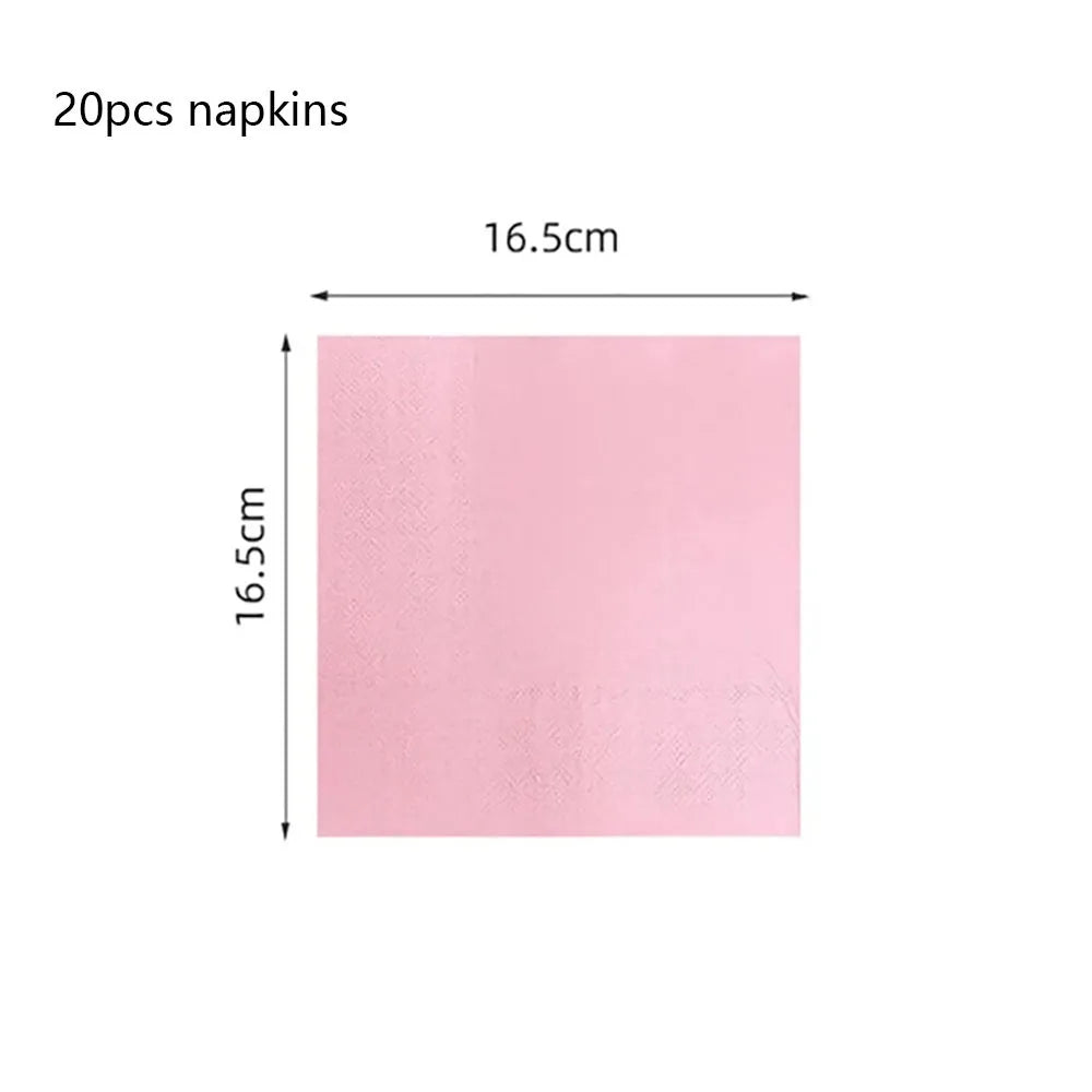 Light Pink Lace Birthday Party Supplies Pink Disposable Dinnerware Paper Napkin Cup Plate Tablecloth  For Wedding Decoration Good Vibrations