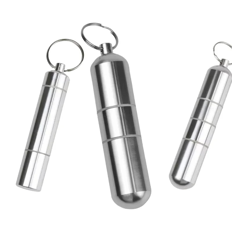Silver Aluminum Alloy Cigarette Box Waterproof Cigarete Case Pill Toothpick Capsule Cigarette Accessory Mens Gift Gadgets Good Vibrations