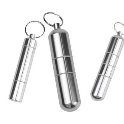 Silver Aluminum Alloy Cigarette Box Waterproof Cigarete Case Pill Toothpick Capsule Cigarette Accessory Mens Gift Gadgets Good Vibrations