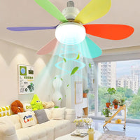 Socket Fan Light Ceiling Fans with Lights and Remote Control,Dimmable LED Ceiling Fan for Room,Bedroom,Living Room,Garage,Kitche Good Vibrations