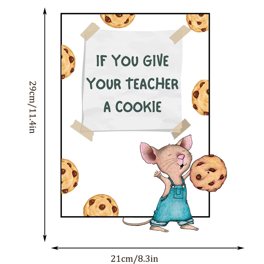 If You Give Your Teacher a Cookie,2024 New Teacher Appreciation present ,Creative and Thoughtful gift for Teacher Good Vibrations