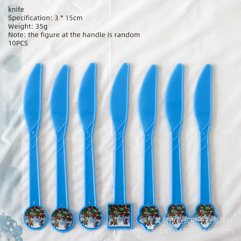 Game Roblox Cartoon Party Theme Birthday Supplies Balloon Banner Cake Topper Tableware Set Decorative Anime Peripheral Gifts Good Vibrations