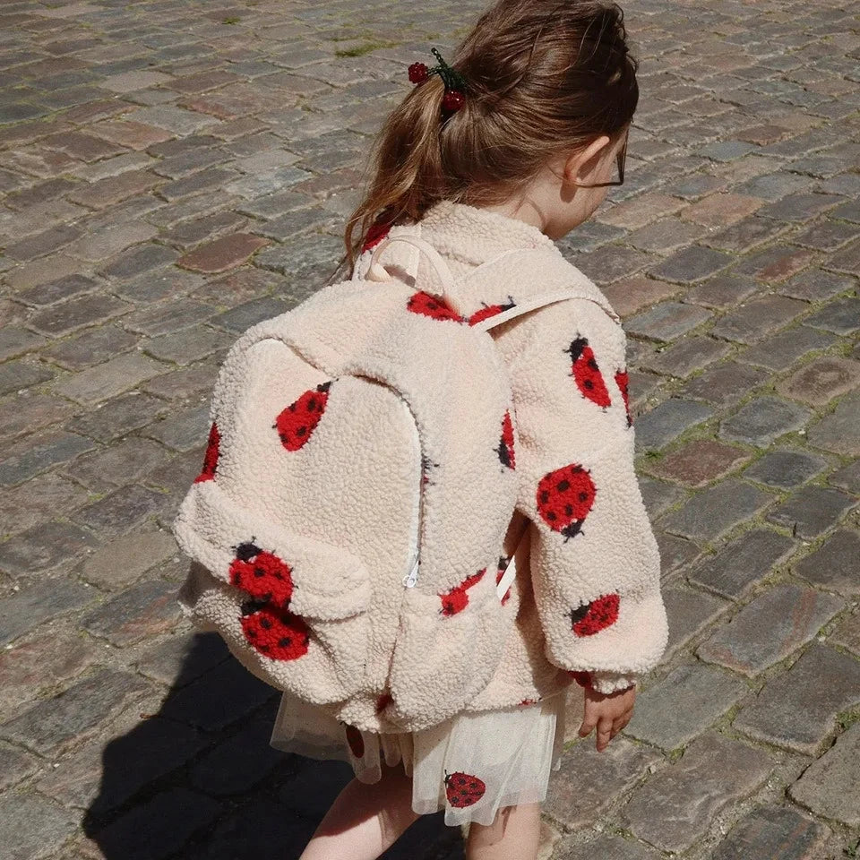 Coat Girl Cotton-padded Clothes KS 2025 Winter New Children's Lamb Wool Coat Boys Winter Jacket Outerwear Children's Clothing Good Vibrations