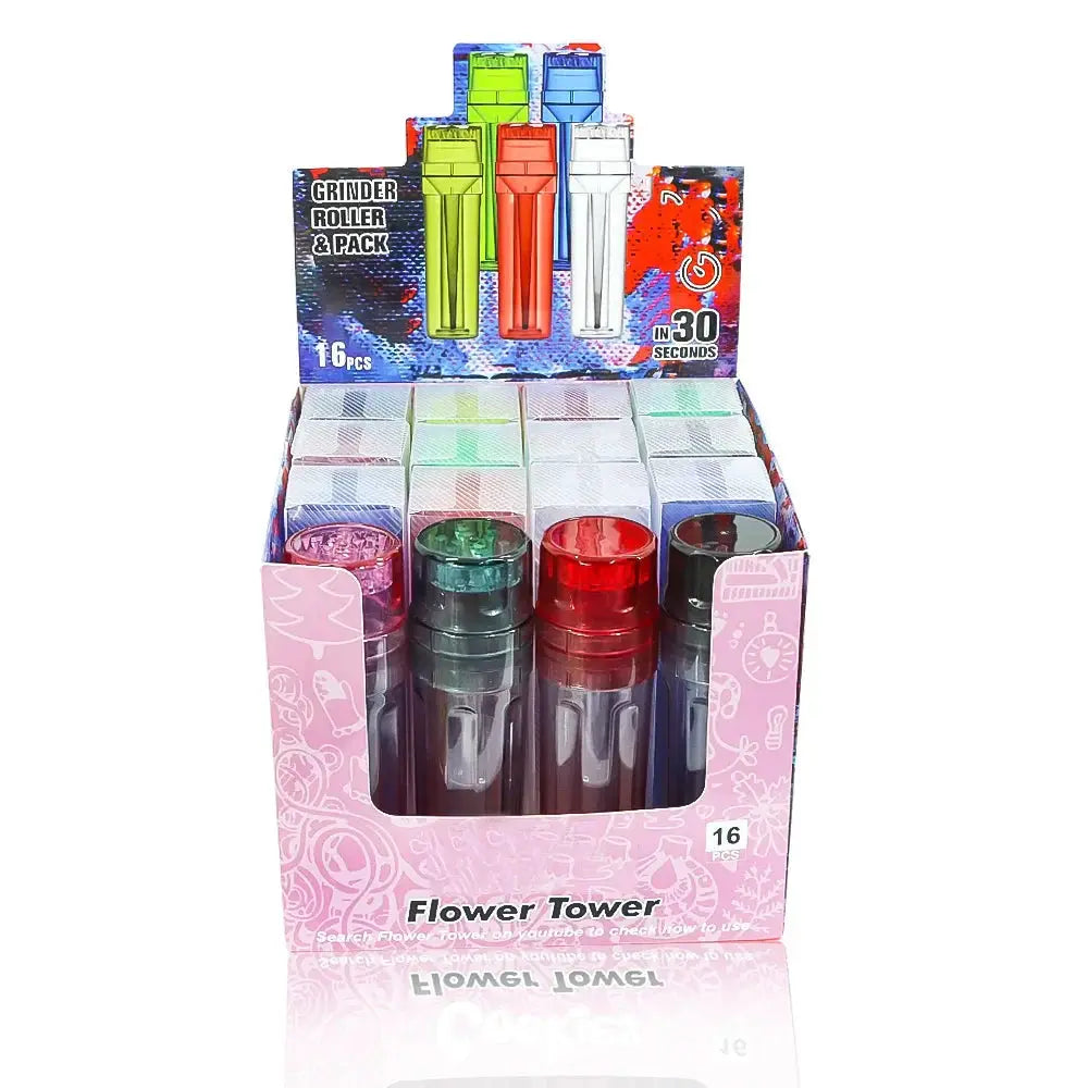 3 in 1 Gradient Tobacco Grinder and Filler, Strong PC Material, Smoking Accessories.