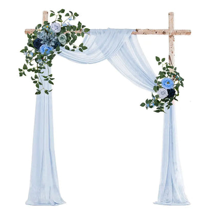2pcs Wedding Arch Flowers Artificial Flowers Floral Garland for Bridal Shower Ceremony Welcome Sign Backdrop Stand Decorations Good Vibrations