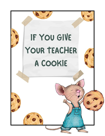 If You Give Your Teacher a Cookie,2024 New Teacher Appreciation present ,Creative and Thoughtful gift for Teacher Good Vibrations