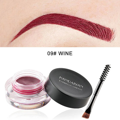 HANDAIYAN 12 Color Waterproof Eyebrow Cream Professional Eyeliner Eyebrow Gel High Brow Tint Black Eye Brow Makeup Tools Good Vibrations