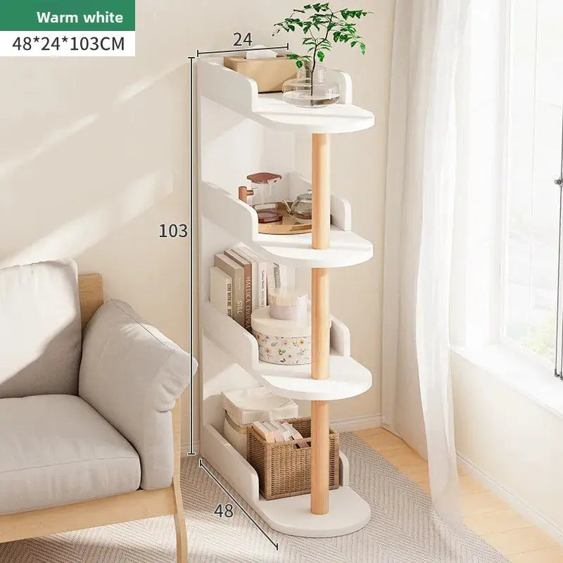 Bedroom bedside clip gap storage shelf storage cabinet small bookshelf floor rack Good Vibrations
