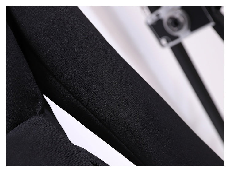 Blazer Women 2025 Spring New Fashion Women Clothing Suit Skirt Jacket Belt Waist Slim Suit Women Blazer Long Coat Black Blazers Good Vibrations