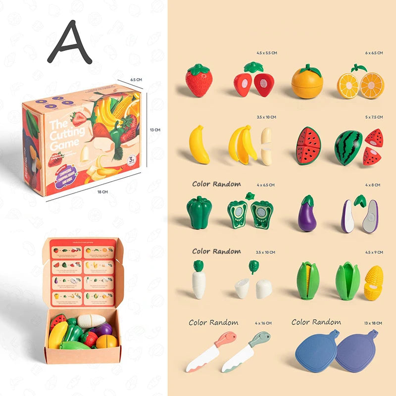 Children Pretend Play Cooking Toys Simulation Food Fruit Vegetable Kitchen Toys Montessori Educational Interactive Toy For Girls Good Vibrations