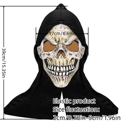 Halloween Cosplay Mask Latex Hood Skull Mask Dance Party Costume Accessories Props Good Vibrations