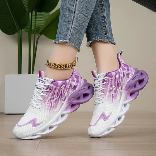 Fashion Women's Running Shoes Light Mesh Soft Bottom Tennis Shoes Teenagers Trendy Outdoor Sports Shoes Anti-slip Casual Shoes Good Vibrations