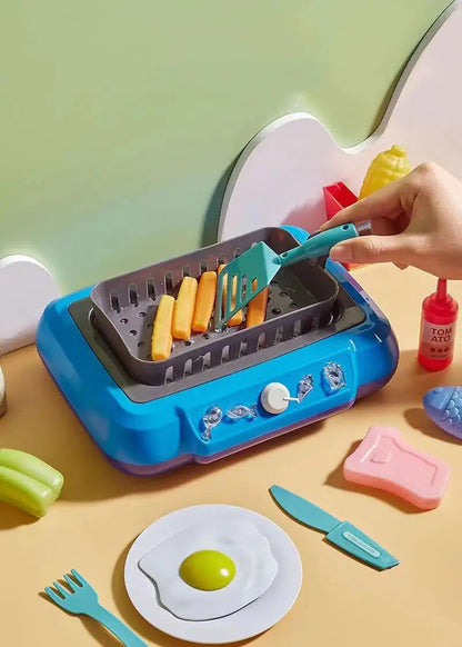 DIY Kitchen Cooking toy Set with 20pcs Multi-functional Induction Children's Play House Food Toys for Parent-child fuuny Gifts Good Vibrations