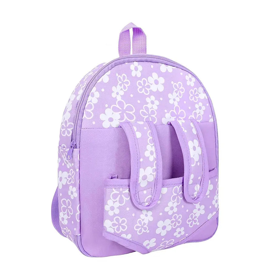 Fashion Newborn Backpack Doll Cute Flower Handbag for Girls Dolls Out Going Carry Bag Christmas Birthday Gift Good Vibrations