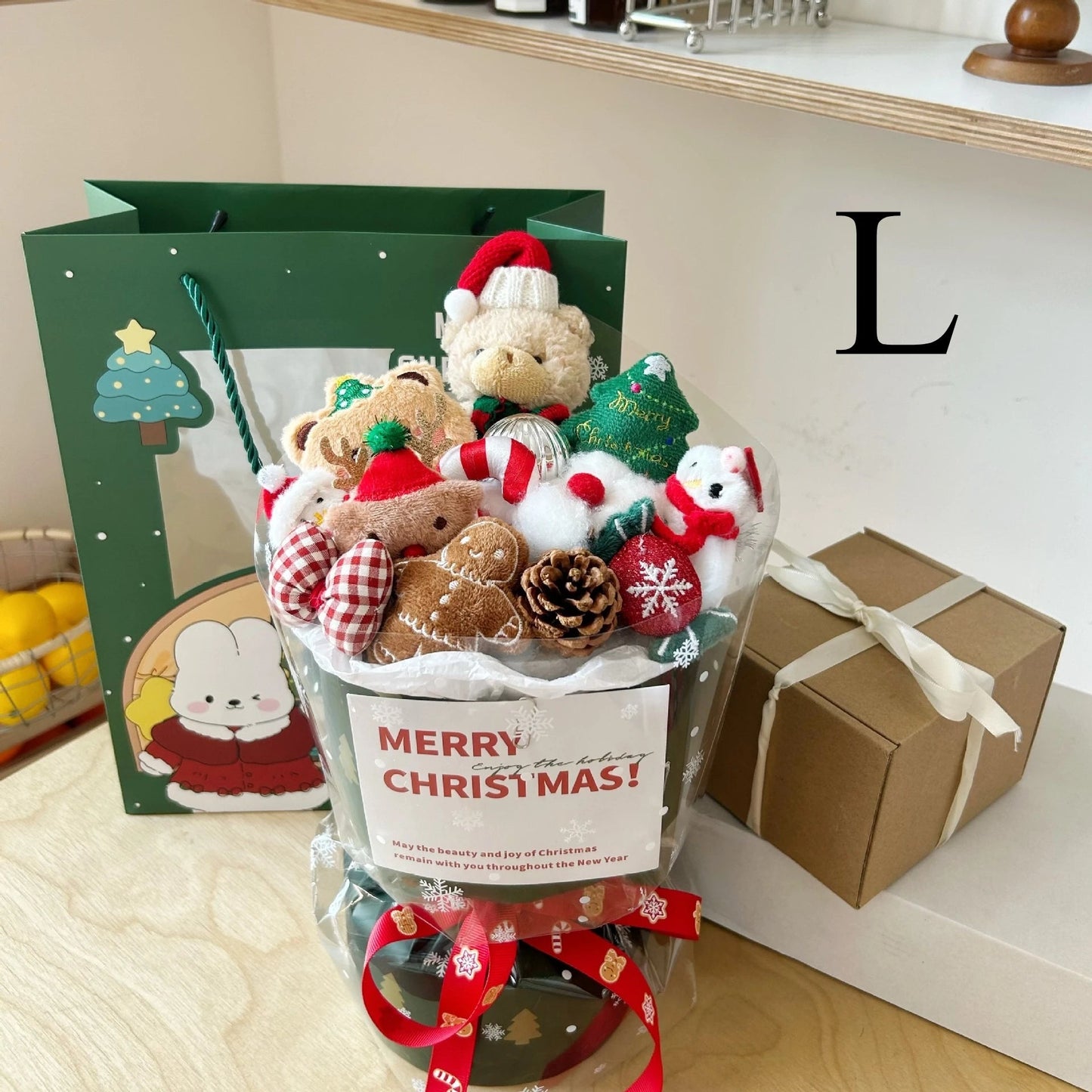Christmas gift, finished teddy bear bouquet, birthday gift, gift for teacher, girlfriend, best friend, bouquet, souvenir Good Vibrations