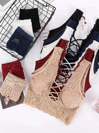 Women Bra Set Sexy Cross Straps Bra Panty Underwear Set Ladies Push Up Lace Hollow Intimates Briefs Lingerie Set Good Vibrations