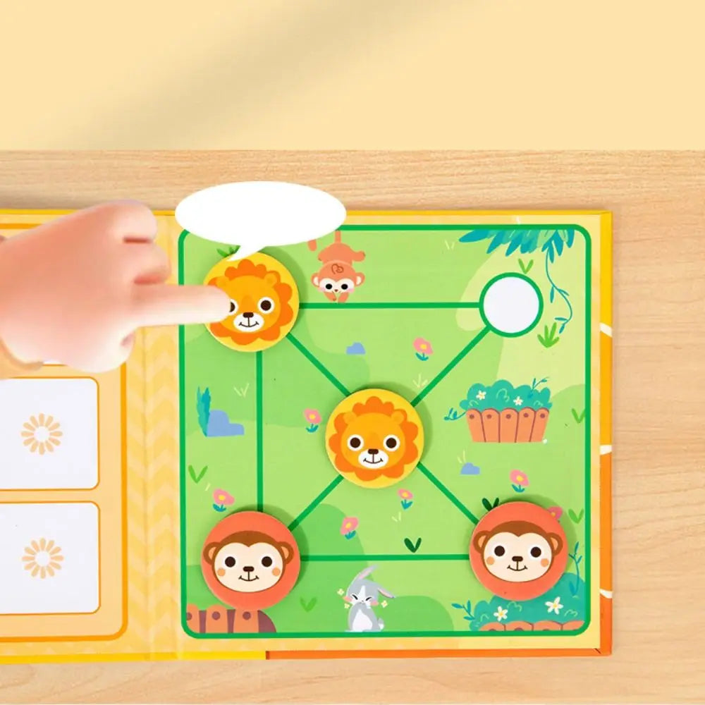 Toy Book Magnetic Chess Game Clip Design Puzzle Children's Magnetic Tic Tac Toe Interactive Multiplayer Good Vibrations