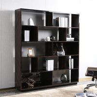 Bookrack Home Study Room Black Wooden Bookshelf Book Shelf Luxury Modern Office Simple Bookcases Good Vibrations
