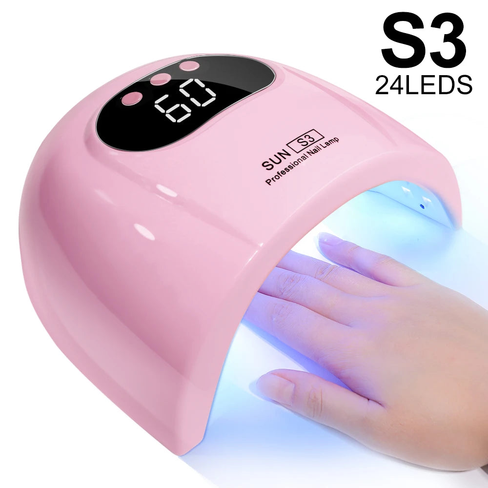 24/6 LED UV Lamp for Nails Gel Polish Drying With LED Display And Motion Sensing Professional Manicure Lamp Dryer Home Use Tool Good Vibrations