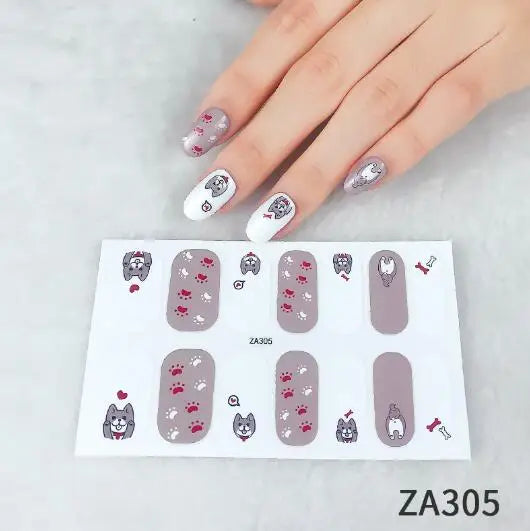 Nail Stickers DIY Decals For Nail Art Wraps Women Beauty Full Cover Nail Manicures Decorations Uñas Postizas Press On Nails Good Vibrations