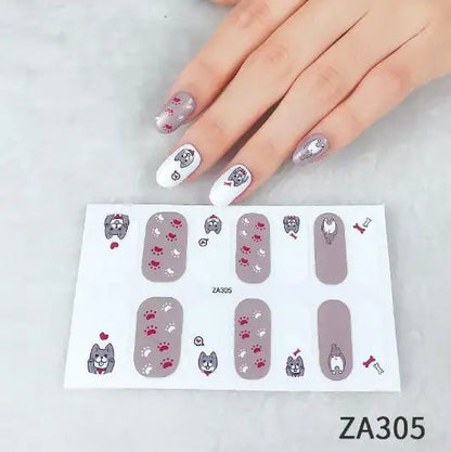 Nail Stickers DIY Decals For Nail Art Wraps Women Beauty Full Cover Nail Manicures Decorations Uñas Postizas Press On Nails Good Vibrations