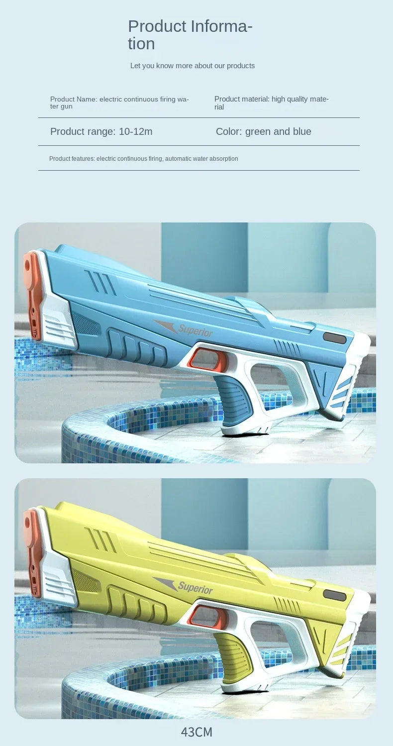 Electric Water Gun Toys Bursts Children's High-pressure Strong Charging Energy Water Automatic Water Spray Children's Toy Guns Good Vibrations