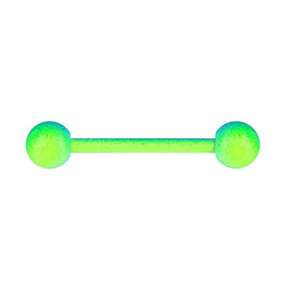 1PCS/4PCS Green Blue Acrylic Balls Tongue Barbell Splatter 316L Stainless Steel Bar Tongue Rings Piercing Good Vibrations