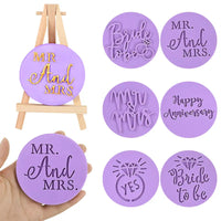 Wedding Cookie Cutters Bride To Be Mr Mrs Biscuit Embossed Mould Bridal Shower Party DIY Fondant Mold Cake Decorating Tools Good Vibrations