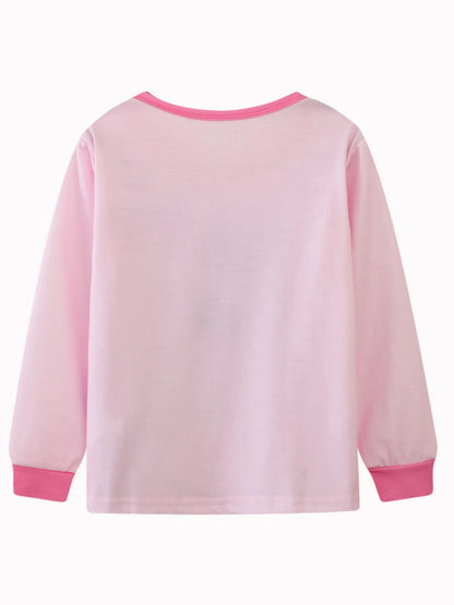 Girls Unicorn Cartoon Long Sleeve Pajamas Two Piece Set Good Vibrations