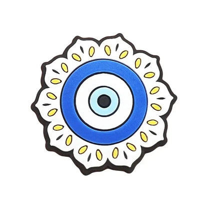 Shoe Charms for Crocs Accessories
 Blue Eyes Shoes Charm for Croc Decorations Pins Men Accessory Jeans Woman Clogs Clips Badges Good Vibrations