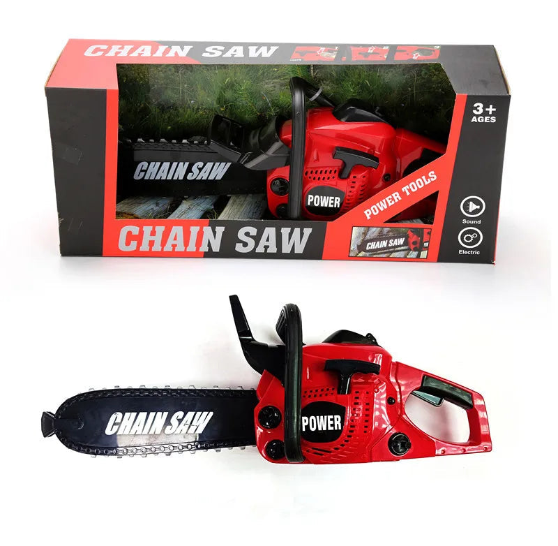 Children Electric Toolbox Pretend Play Toys Baby Simulation Tools Repair Lawn Mower Saw Hair Dryer Toy Maintenance Tool for kid Good Vibrations