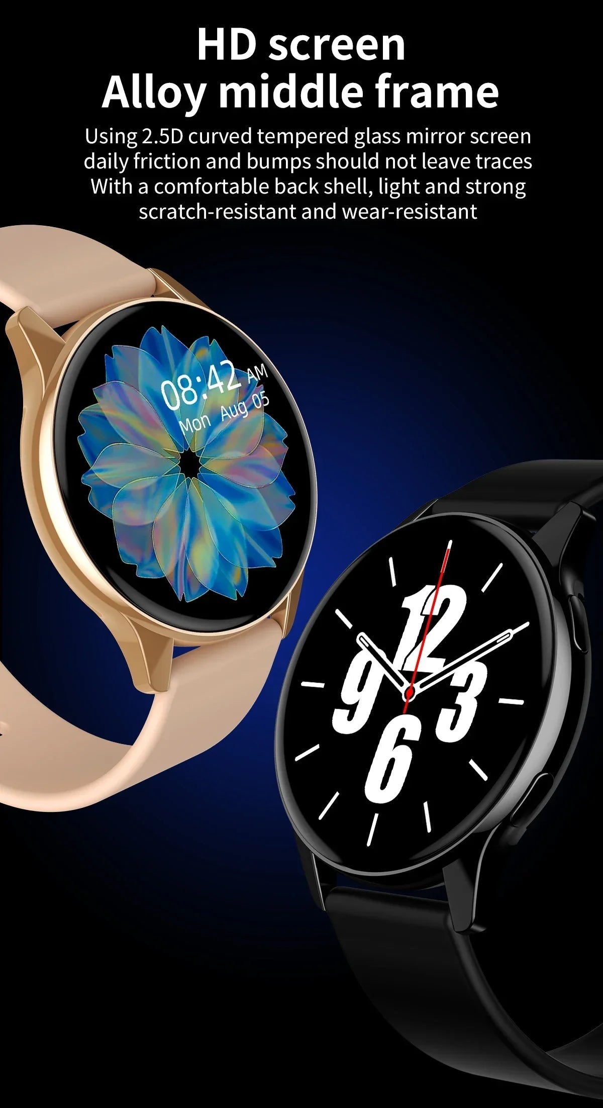 New Women Bluetooth Call Smart Watch HeartRate Blood Pressure Monitoring Smartwatches IP67 Waterproof Men Smartwatch+Box Good Vibrations Adult Super Store