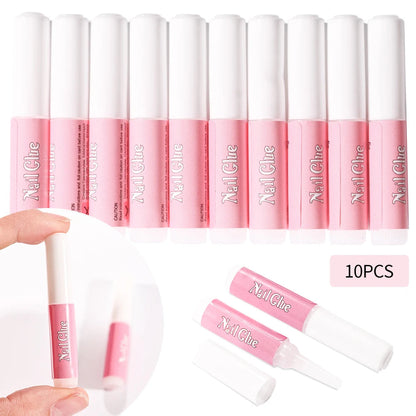 10-30pcs Fast Drying Nail Glue Acrylic False Nail Tips Glue Gel For Fast Extension Super Bond Rhinestones False Nails Mini Glue Good Vibrations