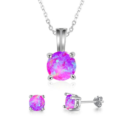 2025 Fashion Jewelry Set For Women Engagement Wedding Accessories Girl Gift Elgant Imitation Opal Necklace and Earrings Good Vibrations Adult Super Store