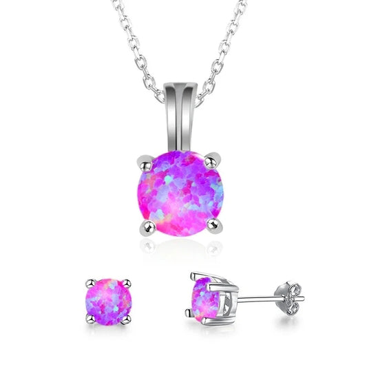 2025 Fashion Jewelry Set For Women Engagement Wedding Accessories Girl Gift Elgant Imitation Opal Necklace and Earrings Good Vibrations Adult Super Store