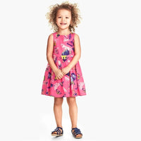 Girls Short Sleeve Summer Dress For 1-6 Years Kids 100% Cotton Casual Dresses Children's Clothing KF128 Good Vibrations
