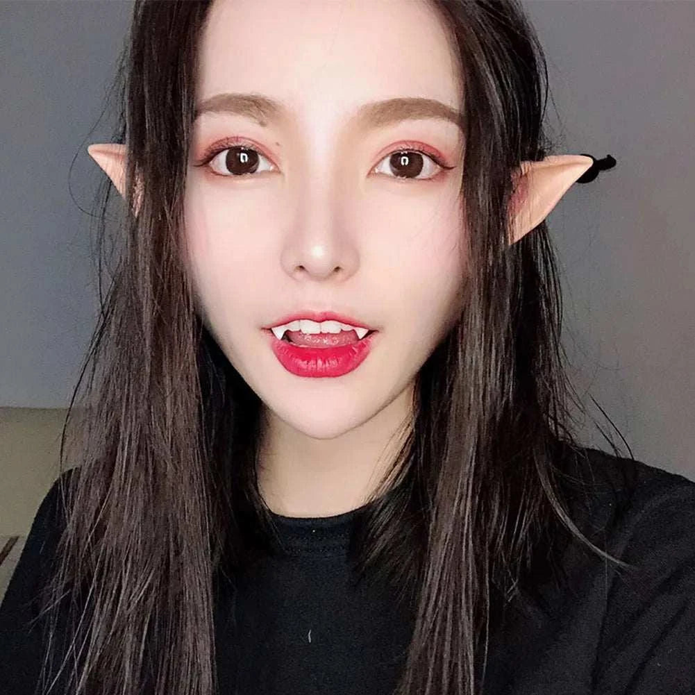 Cosplay Fairy Pixie Elf Ears Soft Vampire Ear Prop Angel Anime Party Dress Up Costume Accessories for Halloween Christmas GOOD Vibrations