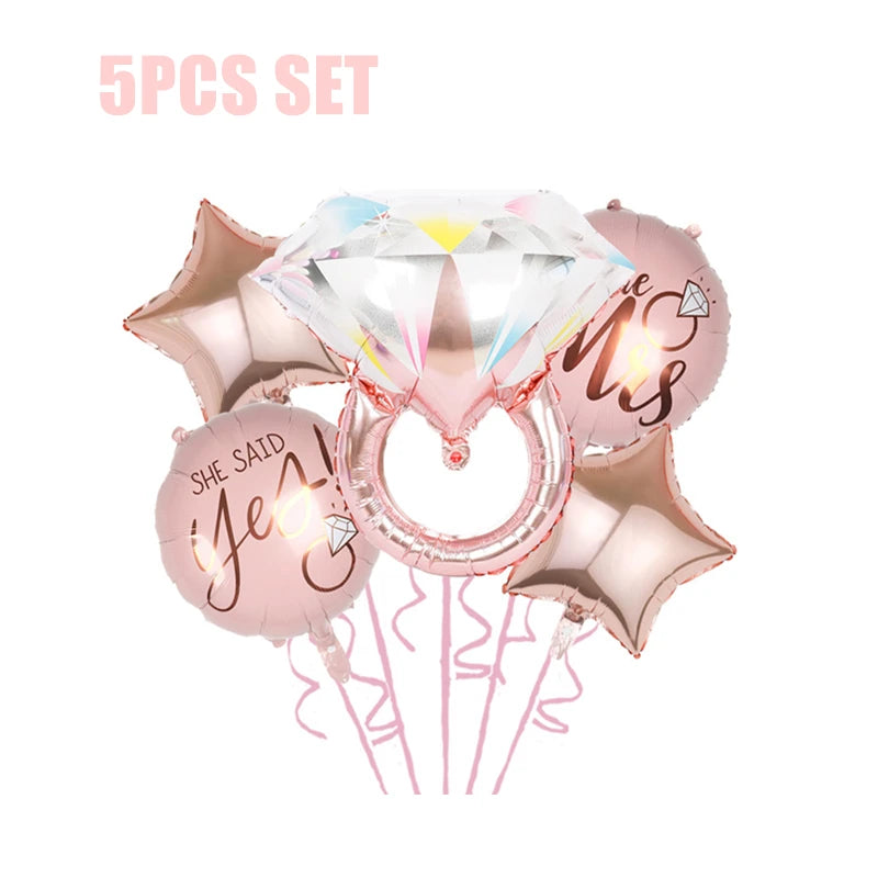Bride To Be Balloons Rose Gold Letters Foil Balloon Team Wedding Decorations Bachelorette Party Supplies Good Vibrations