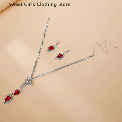 Fashion Necklace Earrings Set Dress Accessories Necklace Earrings Jewelry Set Wedding Dress Up Accessories Party Holiday Gift Good Vibrations Adult Super Store
