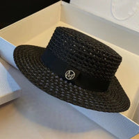 Women's Spring and Summer Top Hats Seaside Sunscreens Beach Sunhats Korean Vacation Casual Flat Hats Good Vibrations