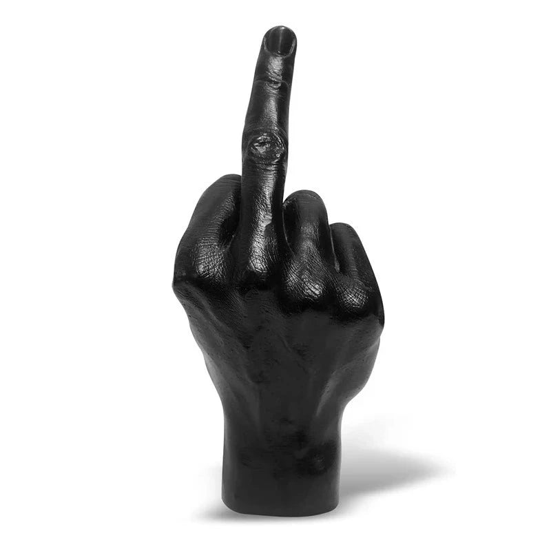 Desk Ornaments Of Middle Finger Statue Upright Middle Finger Arts Crafts Desktop Gesture Figurine Sculpture Living Room Dec Good Vibrations
