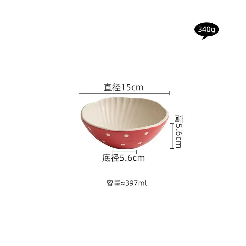 Mushroom Ceramic Tableware Mushroom Rice Bowl Noodles Bowl Soup Pot Flat Plate Sushi Plate Mushroom Mug Spoon Kitchen Tableware Good Vibrations
