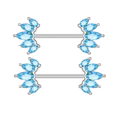 1Pair Green Butterfly Nipple Piercing Jewelry 14G Pink Heart Nipple Rings for Women Flower Nipple Piercing Barbell Pezon Mujer Good Vibrations Adult Super Store